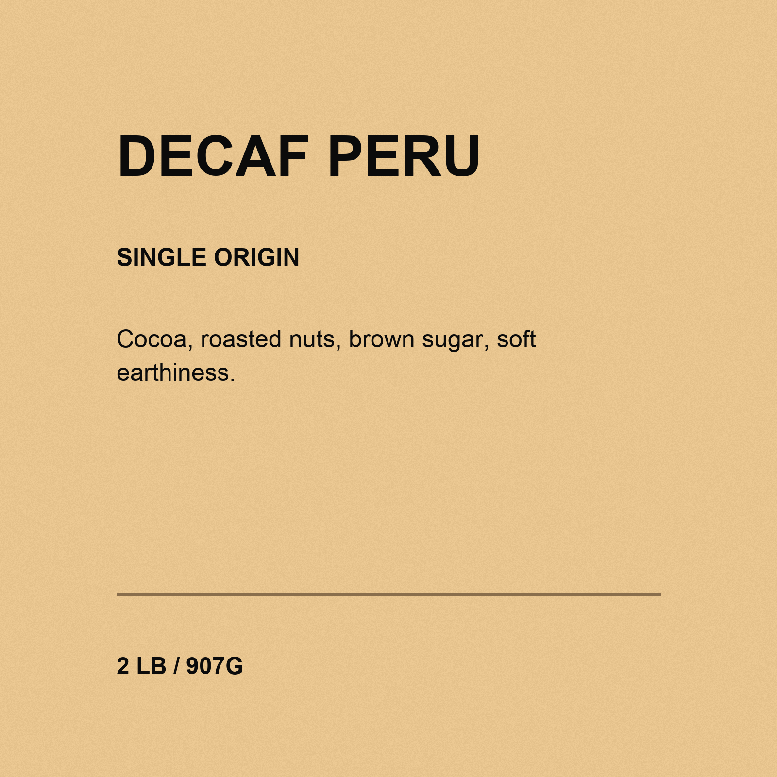 Decaf Peru — Single Origin Decaf padded label thumbnail 2 LB / 907G 1779674493560