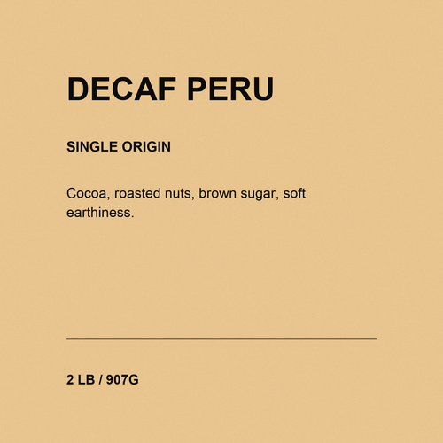 Decaf Peru — Single Origin Decaf padded label thumbnail 2 LB / 907G 1779674493560